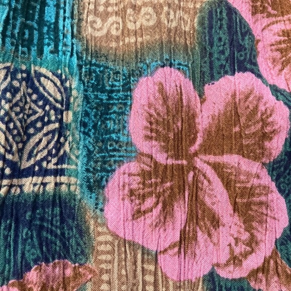 Go Softly Women's Patio Dress Pockets House Muu Muu Boho Medium Floral Button Up - Picture 2 of 7